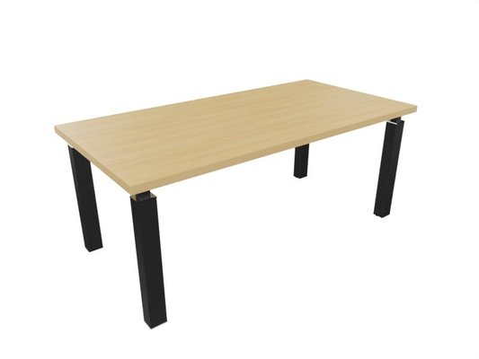 [Pas de famille] - [Pas de sous famille] - X4- Plan Manager 200x100cm Plateau : Chêne (CE) / Piètements : noir