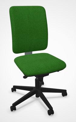 OPERATIVE - Dossier tissu - LUDO siège opérative synchrone réglable en profondeur, tissu STEP coloris vert, structure nylon noir