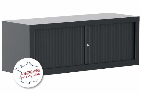 [Pas de famille] - [Pas de sous famille] - Armoire rehausse H44xL120cm coffre anthracite/rideaux anthracite