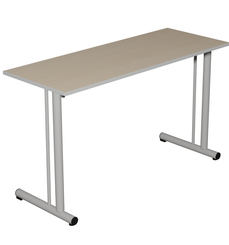 SCOLAIRE - Apprendre - Table TAGE renforcée plat. ép.21 mm strat. chant bois pièt. époxy - 130x50 cm - T6