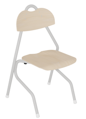 SCOLAIRE - Se Restaurer - Chaise TEMPO ass. et dossier bois Blueprotech® pièt. alu époxy - T3