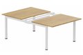 K3 - Bench départ 2 Plateaux coulissants 160x80 (encombrement P165xL160cm) -Finitions : PLATEAUX: NOYER (NO) / PIETEMENTS: BLANC (BL)