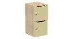Meuble à cases H.92xL.45xP.50cm - 2 cases H43cm. portes avec découpe en partie haute. serrure à clé