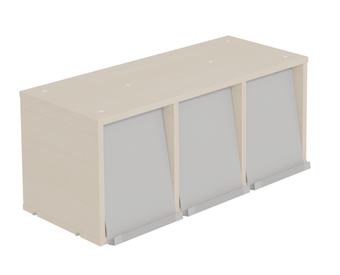 SCOLAIRE - Se Documenter - Présentoir à périodiques COLOR méla. 3 portes époxy à intégrer pour rayonnage L90 cm