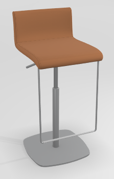 CHAISES ET TABOURETS - Réglables en hauteur - COCKTAIL Tabouret -Finitions : MOSAIC OCRE (M318) / PIETEMENT EPOXY : structure coloris ALUMINIUM (EP12)