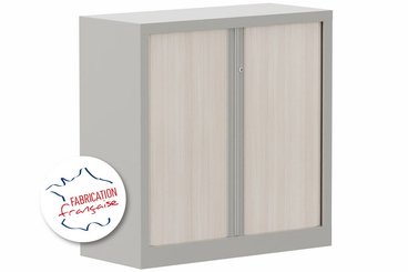 [Pas de famille] - [Pas de sous famille] - Armoire à rideaux H100xL100cm 2 tablettes