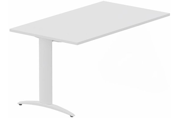 TABLES DE FORMATION - Composables piétement "i" - Module composable pied i, L.120xP.80cm, suivant, plateau blanc, structure blanc, plateau blanc, structure blanc