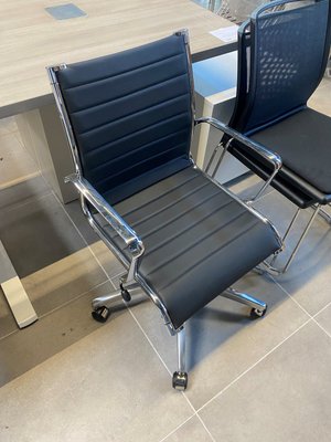 DESTOCKAGE - Sièges & Fauteuils - Siège de bureau de direction PURE structure chromée assise cuir noir