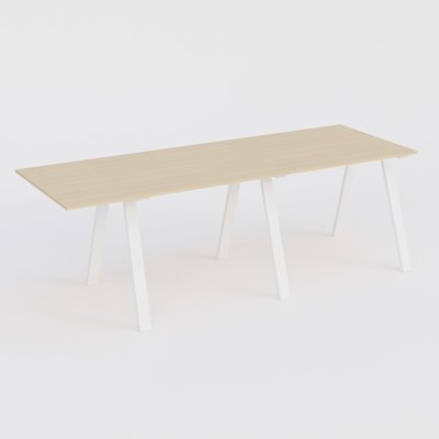 [Pas de famille] - [Pas de sous famille] - Table Keops Métal 340x120 cm de profondeur et hauteur 109 cm . Plateau épaisseur 25mm.