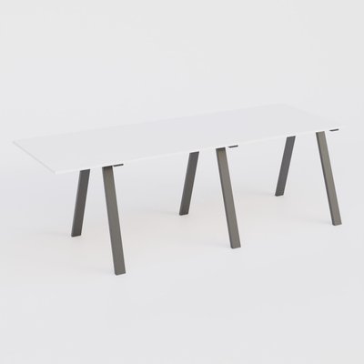 [Pas de famille] - [Pas de sous famille] - Table Keops Métal 340x120 cm de profondeur et hauteur 109 cm . Plateau épaisseur 25mm.