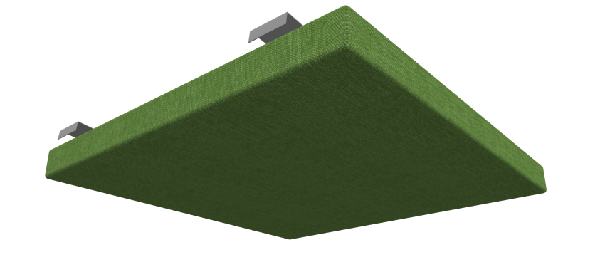 PANNEAUX ACOUSTIQUES - Pour plafond ou mur suspendu - SQUARE panneau acoustique pour plafond type Armstrong L.57.5xP.57.5cm ép. 48mm-Finition tissu BERTA