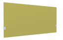 SECRET Panneau-écran acoustique H74cm pour poste solo L.140cm. 2 faces tissu SYNERGY coloris jaune. pinces de fixation réglables en hauteur coloris aluminium