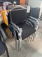 Chaise visiteur ZEN mesh avec accotoir structure chrome assise noir et dossier résille noir