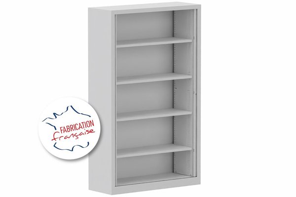 [Pas de famille] - [Pas de sous famille] - Armoire à rideaux H198xL120cm 4 tablettes