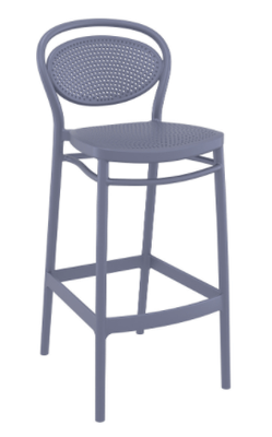 POLYPROPYLENE - CHAISES  - FLORENCE chaise élegante et confortable Haut.75cm  en polypropylène injectèe renforcè de fibre de verre- Finition anthracite(PAN)