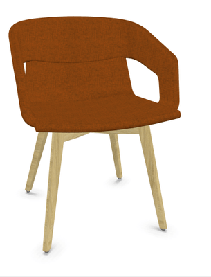 FAUTEUILS/POUFS - 4 pieds bois - MELODY fauteuil 4 pieds bois frêne naturel