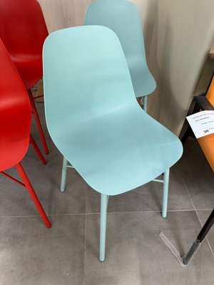 DESTOCKAGE - Sièges & Fauteuils - Lot de deux chaise pétale 4 pieds, coque en polypropylène bleu