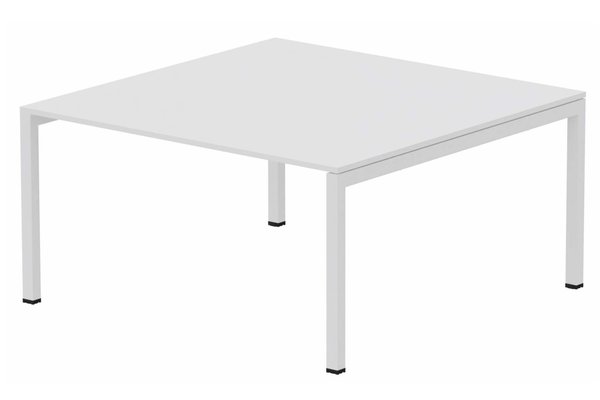 TABLES DE REUNION - Carrée - K3 plan carré 145x145cm, plateau blanc, structure blanc