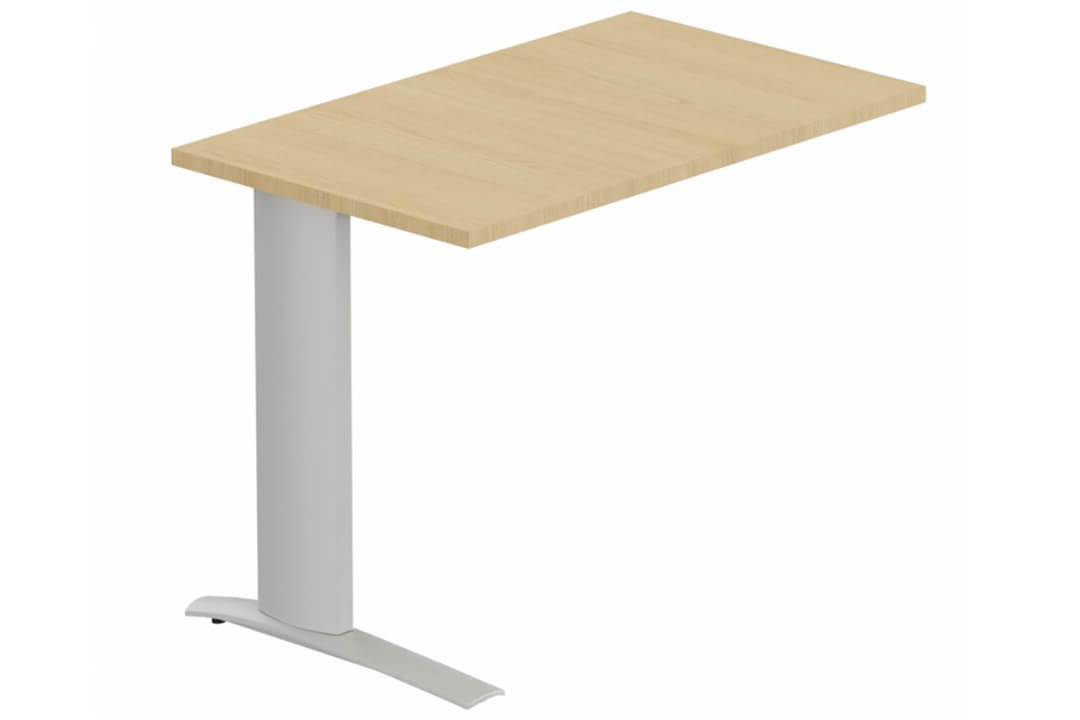 K1- Retour direct 120x60 sur pied - Plateau: Chêne (CE) / Piétements : Aluminium