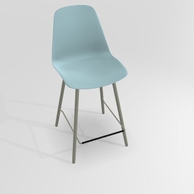CHAISES ET TABOURETS - Pour tables hauteur 90 cm - PETALE Chaise haute L.46xP.51.5xH.101.5cm-hauteur assise 65.5cm