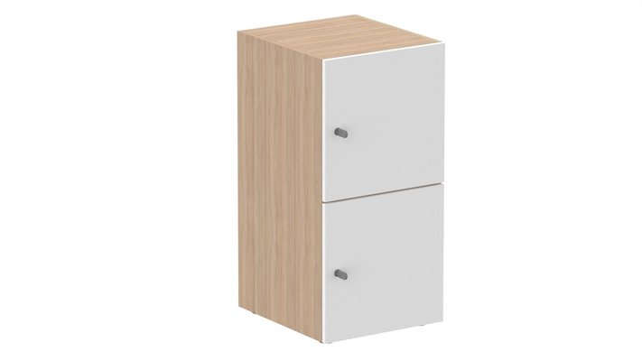 CASIERS - 2 cases - Meuble à cases H.92xL.45xP.50cm - 2 cases H43cm. portes pleine. serrure à clé