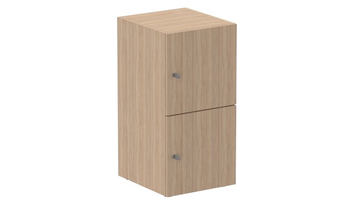 CASIERS - 2 cases - Meuble à cases H.92xL.45xP.50cm - 2 cases H43cm. portes pleine. serrure à clé