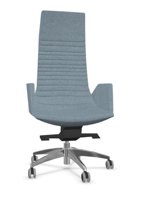 DIRECTION - Fauteuils - KI fauteuil manager haut dossier avec accotoirs tapissés. piétement 5 branches en aluminium poli