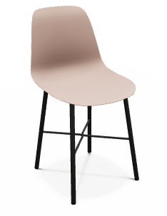 CHAISES ET TABOURETS - Pour tables standards, ht 75 cm, piétement 4 pieds - DIXIE Chaise L.44xP.55xH.82cm-hauteur assise 46cm.