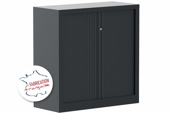 [Pas de famille] - [Pas de sous famille] - Armoire à rideaux H100xL100cm 2 tablettes