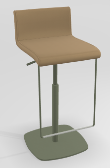 CHAISES ET TABOURETS - Réglables en hauteur - COCKTAIL Tabouret -Finitions : MOSAIC GOLD (M314) / PIETEMENT EPOXY : structure coloris VERT BRONZE MAT (EP60)
