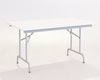 Table pliante Easy 140x80 cm blanc / structure aluminium