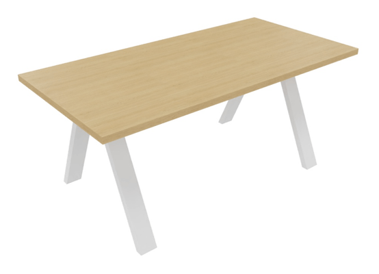 [Pas de famille] - [Pas de sous famille] - X3 Plan Manager 200x100cm. Plateau Chêne clair et pietement Blanc.