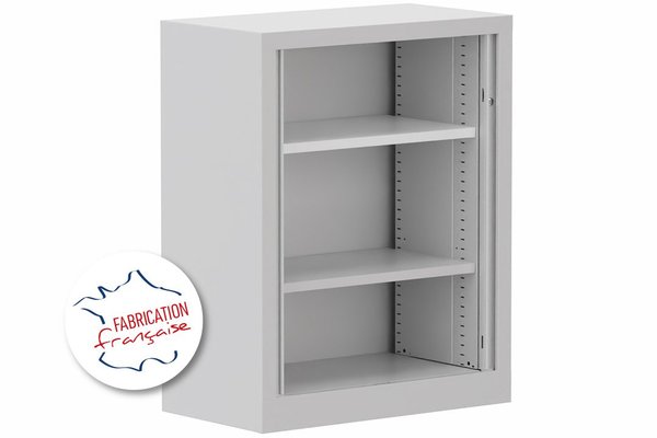 [Pas de famille] - [Pas de sous famille] - Armoire à rideaux H100xL80cm 2 tablettes