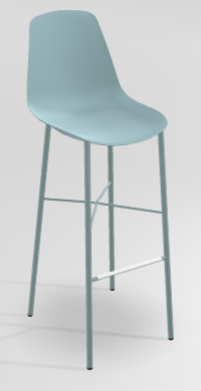CHAISES ET TABOURETS - Pour tables hauteurs 105 ou 110 cm - DIXIE Chaise haute L.44xP.52xH.117cm-hauteur assise 80cm