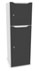 Meuble à cases H.137xL.45xP.50cm - 2 cases : 1 x H86cm (en bas) + 1 x H43cm. portes avec découpe en partie haute. serrure à clé