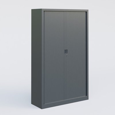 [Pas de famille] - [Pas de sous famille] - Armoire à rideaux H198xL120cm 4 tablettes-corps/rideau :ANAN