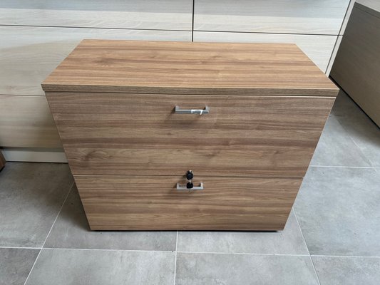 DESTOCKAGE - Rangements - Classeur à dossiers suspendu couleur noyer