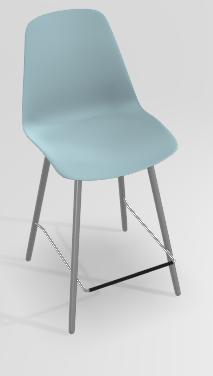 CHAISES ET TABOURETS - Pour tables hauteur 90 cm - PETALE Chaise haute L.46xP.51.5xH.101.5cm-hauteur assise 65.5cm