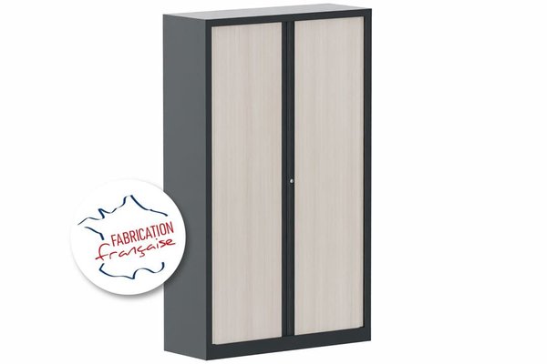 [Pas de famille] - [Pas de sous famille] - Armoire à rideaux H198xL120cm 4 tablettes