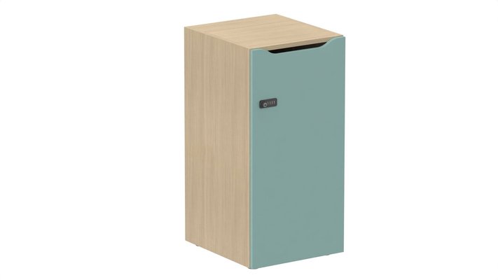 CASIERS - 1 case - Meuble à cases H.92xL.45xP.50cm - 1 case H86cm. porte avec découpe en partie haute. serrure à code