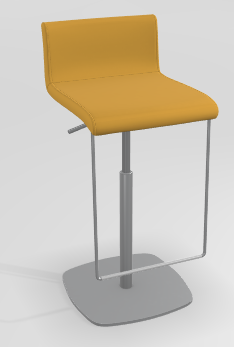 CHAISES ET TABOURETS - Réglables en hauteur - COCKTAIL Tabouret -Finitions : MOSAIC YELLOW (M310) / PIETEMENT EPOXY : structure coloris ALUMINIUM (EP12)