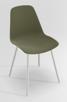 CHAISES ET TABOURETS - Pour tables standards, ht 75 cm, piétement 4 pieds - PETALE Chaise L.44xP.53.5xH.80.5cm-hauteur assise 47cm