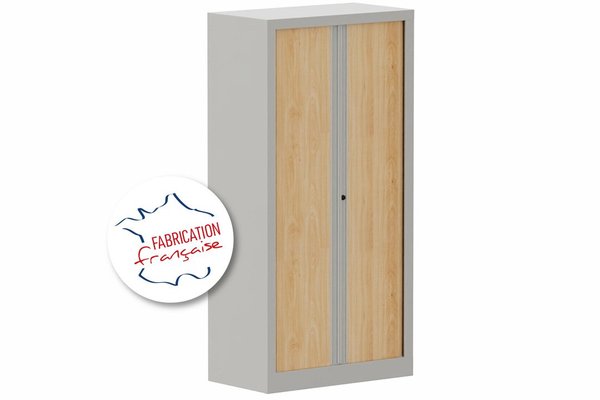[Pas de famille] - [Pas de sous famille] - Armoire à rideaux H136xL120cm 3 tablettes