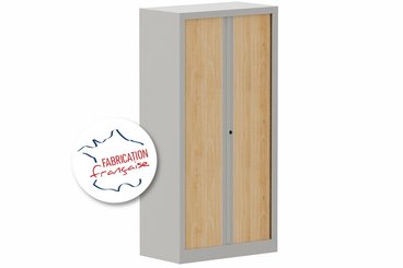 [Pas de famille] - [Pas de sous famille] - Armoire à rideaux H136xL120cm 3 tablettes