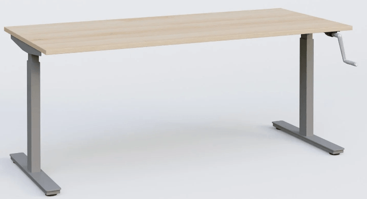 [Pas de famille] - [Pas de sous famille] - K_Pro 1 Poste solo RH 70-116 cm . Plateau 200*80 épaisseur 25mm, plateau hêtre, pieds alu