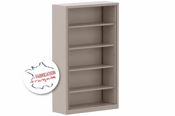 [Pas de famille] - [Pas de sous famille] - Armoire à rideaux H198xL120cm 4 tablettes