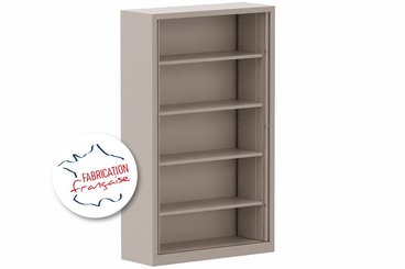 [Pas de famille] - [Pas de sous famille] - Armoire à rideaux H198xL120cm 4 tablettes