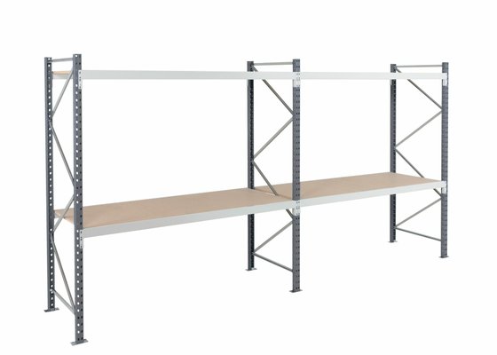 RAYONNAGES POLYVALENTS - charges lourdes - OMEGA échelle montée en usine H.200xP.50cm, coloris gris anthracite