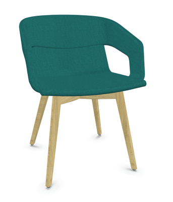 FAUTEUILS/POUFS - 4 pieds bois - MELODY fauteuil 4 pieds bois frêne naturel