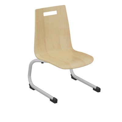 SCOLAIRE - Decouvrir - Chaise GIPSY II coque C1 Classic bois Blueprotech® pièt. alu époxy - T1